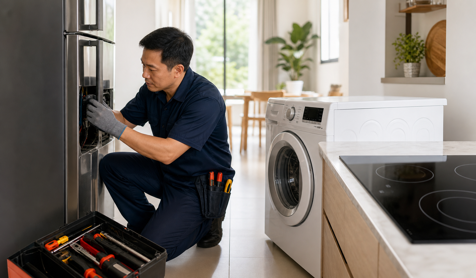 Kỹ thuật viên sửa điện lạnh tại nhà TP.HCM